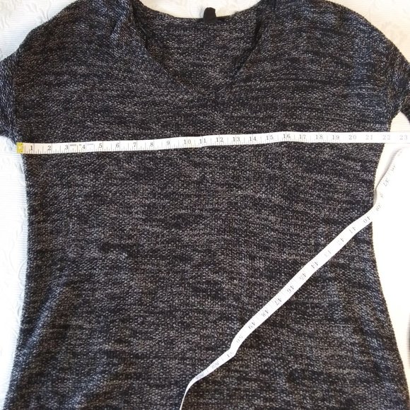 H&M | Black with White Cotton Tunic Sweater | M | Business Casual Classic - Picture 9 of 12